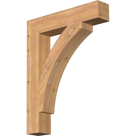 Ekena Millwork Thorton Block Smooth Bracket, Western Red Cedar, 5 1/2"W x 30"D x 38"H BKT06X30X38THR05SWR